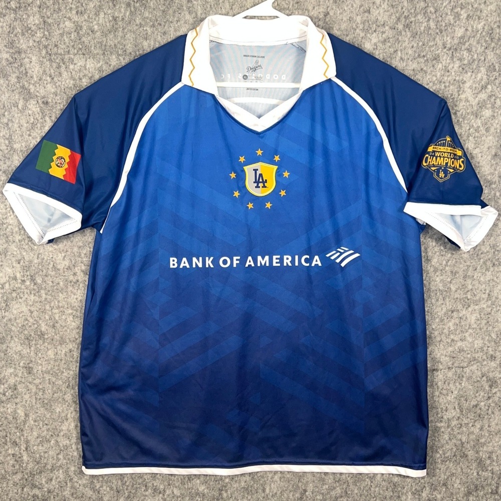 LA Dodgers Soccer Jersey XL Limited Edition Blue Bank of America Champions #26